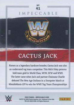 2022 Panini Impeccable WWE #41 Cactus Jack Back