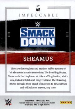 2022 Panini Impeccable WWE #45 Sheamus Back