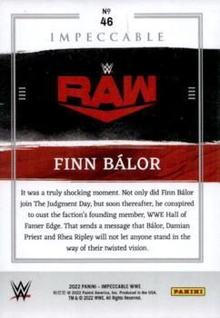 2022 Panini Impeccable WWE #46 Finn Balor Back