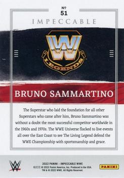 2022 Panini Impeccable WWE #51 Bruno Sammartino Back