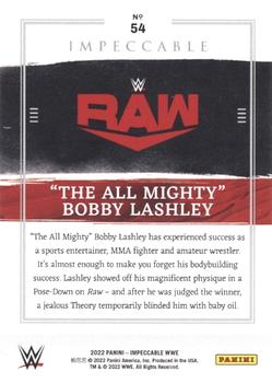 2022 Panini Impeccable WWE #54 The All Mighty Bobby Lashley Back