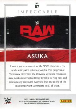 2022 Panini Impeccable WWE #57 Asuka Back