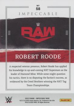 2022 Panini Impeccable WWE #58 Robert Roode Back