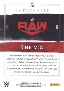 2022 Panini Impeccable WWE #66 The Miz Back