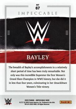 2022 Panini Impeccable WWE #67 Bayley Back