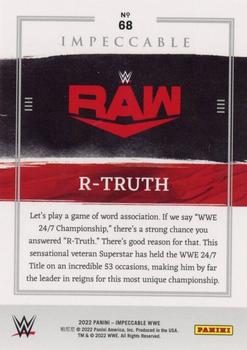 2022 Panini Impeccable WWE #68 R-Truth Back