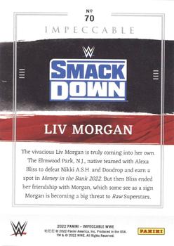 2022 Panini Impeccable WWE #70 Liv Morgan Back