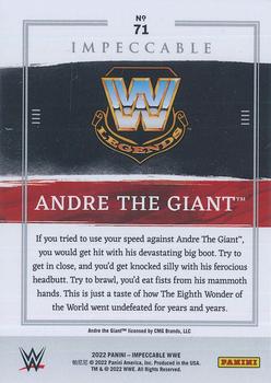 2022 Panini Impeccable WWE #71 Andre The Giant Back