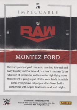 2022 Panini Impeccable WWE #76 Montez Ford Back