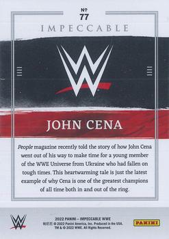 2022 Panini Impeccable WWE #77 John Cena Back