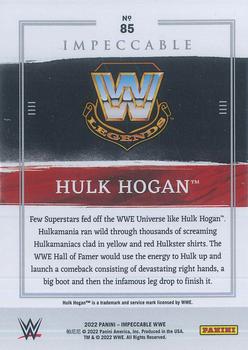 2022 Panini Impeccable WWE #85 Hulk Hogan Back