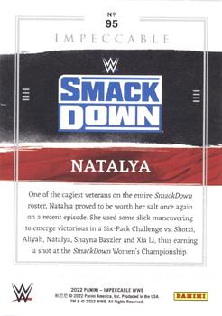 2022 Panini Impeccable WWE #95 Natalya Back