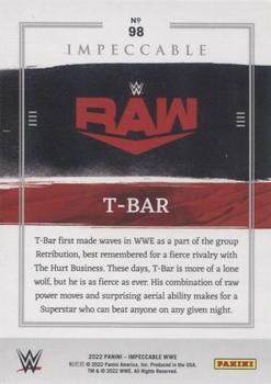 2022 Panini Impeccable WWE #98 T-Bar Back