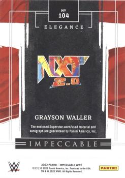 2022 Panini Impeccable WWE #104 Grayson Waller Back