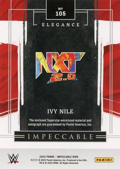 2022 Panini Impeccable WWE #105 Ivy Nile Back