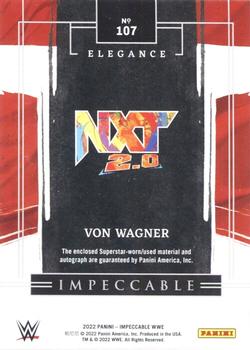 2022 Panini Impeccable WWE #107 Von Wagner Back
