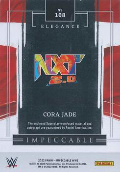 2022 Panini Impeccable WWE #108 Cora Jade Back