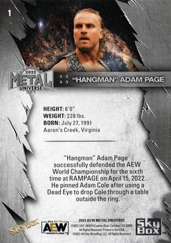 2022 SkyBox Metal Universe AEW #1 Hangman Adam Page Back