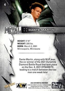 2022 SkyBox Metal Universe AEW #4 Dante Martin Back