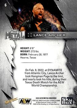 2022 SkyBox Metal Universe AEW #6 Lance Archer Back