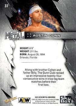 2022 SkyBox Metal Universe AEW #37 Austin Gunn Back
