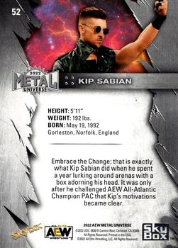 2022 SkyBox Metal Universe AEW #52 Kip Sabian Back