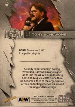 2022 SkyBox Metal Universe AEW #70 Tony Schiavone Back