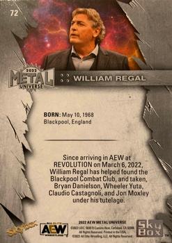 2022 SkyBox Metal Universe AEW #72 William Regal Back
