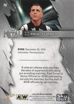 2022 SkyBox Metal Universe AEW #76 Paul Turner Back