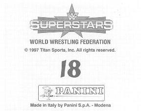 1997 Panini WWF Superstars Stickers #18 Shawn Michaels Back