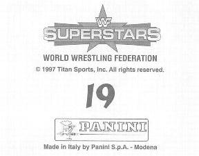 1997 Panini WWF Superstars Stickers #19 Shawn Michaels Back