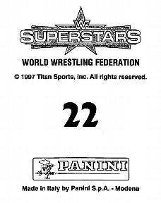 1997 Panini WWF Superstars Stickers #22 Shawn Michaels Back