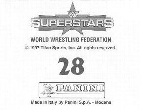 1997 Panini WWF Superstars Stickers #28 Shawn Michaels Back