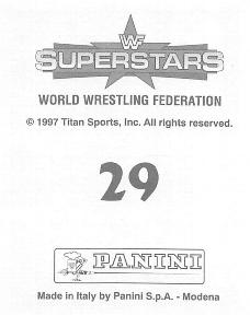 1997 Panini WWF Superstars Stickers #29 Psycho Sid Back