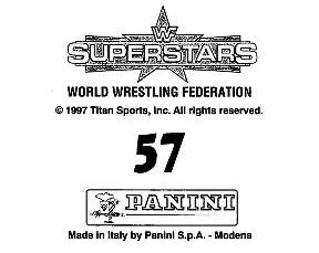 1997 Panini WWF Superstars Stickers #57 Goldust Back