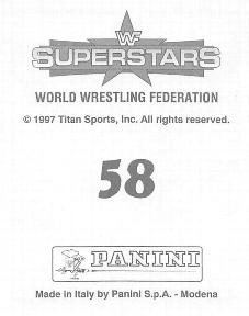 1997 Panini WWF Superstars Stickers #58 Goldust / Triple H Back