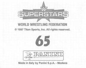 1997 Panini WWF Superstars Stickers #65 Bret Hart Back