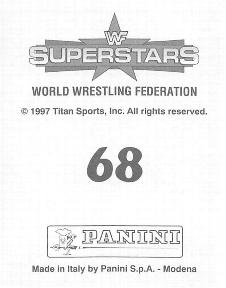 1997 Panini WWF Superstars Stickers #68 Bret Hart / Owen Hart Back