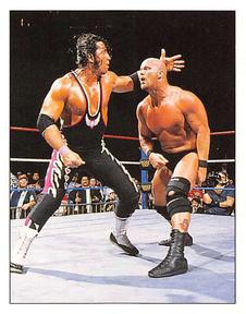 1997 Panini WWF Superstars Stickers #72 Bret Hart / Steve Austin Front