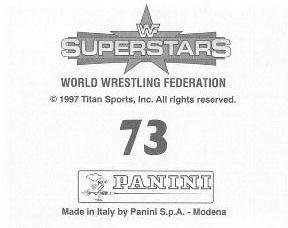 1997 Panini WWF Superstars Stickers #73 Bret Hart Back