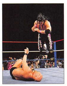 1997 Panini WWF Superstars Stickers #74 Bret Hart / Steve Austin Front