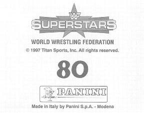 1997 Panini WWF Superstars Stickers #80 Mankind / Psycho Sid Back