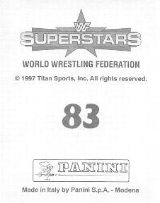 1997 Panini WWF Superstars Stickers #83 Paul Bearer / Mankind Back