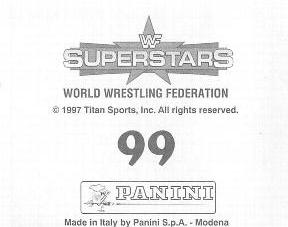 1997 Panini WWF Superstars Stickers #99 British Bulldog / Jake Roberts Back