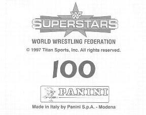 1997 Panini WWF Superstars Stickers #100 British Bulldog / Jake Roberts Back