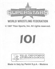 1997 Panini WWF Superstars Stickers #101 Ahmed Johnson / Triple H Back