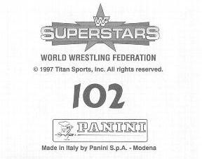 1997 Panini WWF Superstars Stickers #102 Ahmed Johnson Back