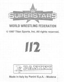 1997 Panini WWF Superstars Stickers #112 Ahmed Johnson Back
