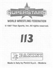 1997 Panini WWF Superstars Stickers #113 The Rock Back