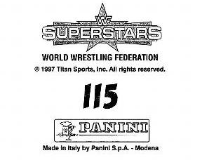 1997 Panini WWF Superstars Stickers #115 The Rock Back